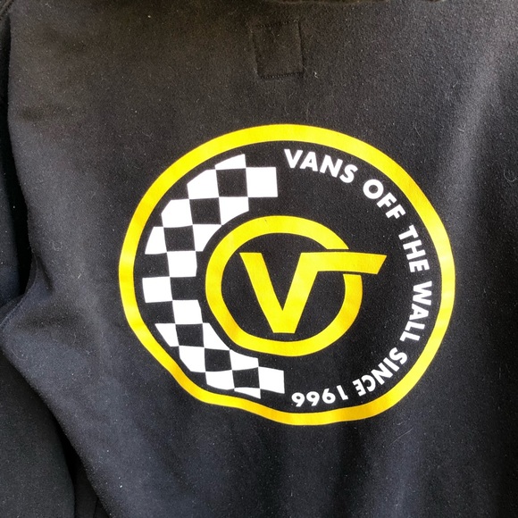 vans black and yellow hoodie